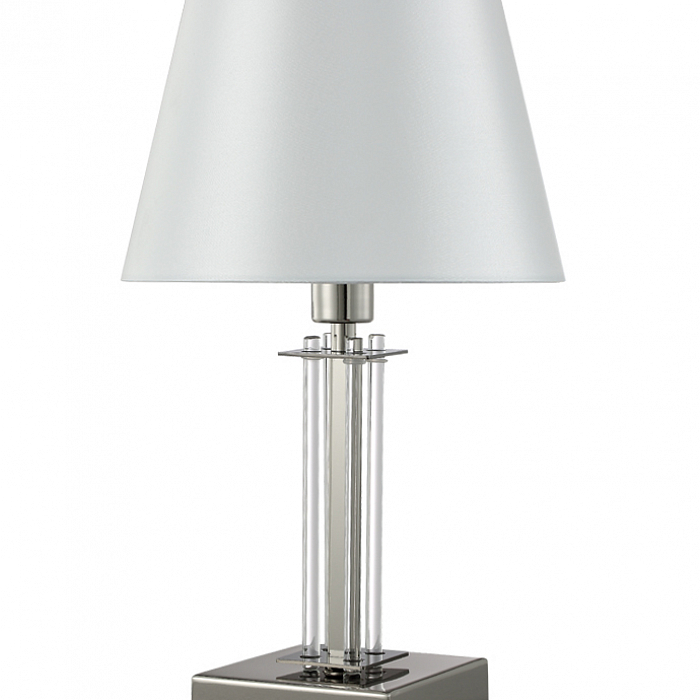 Настольная лампа Crystal Lux NICOLAS LG1 NICKEL/WHITE